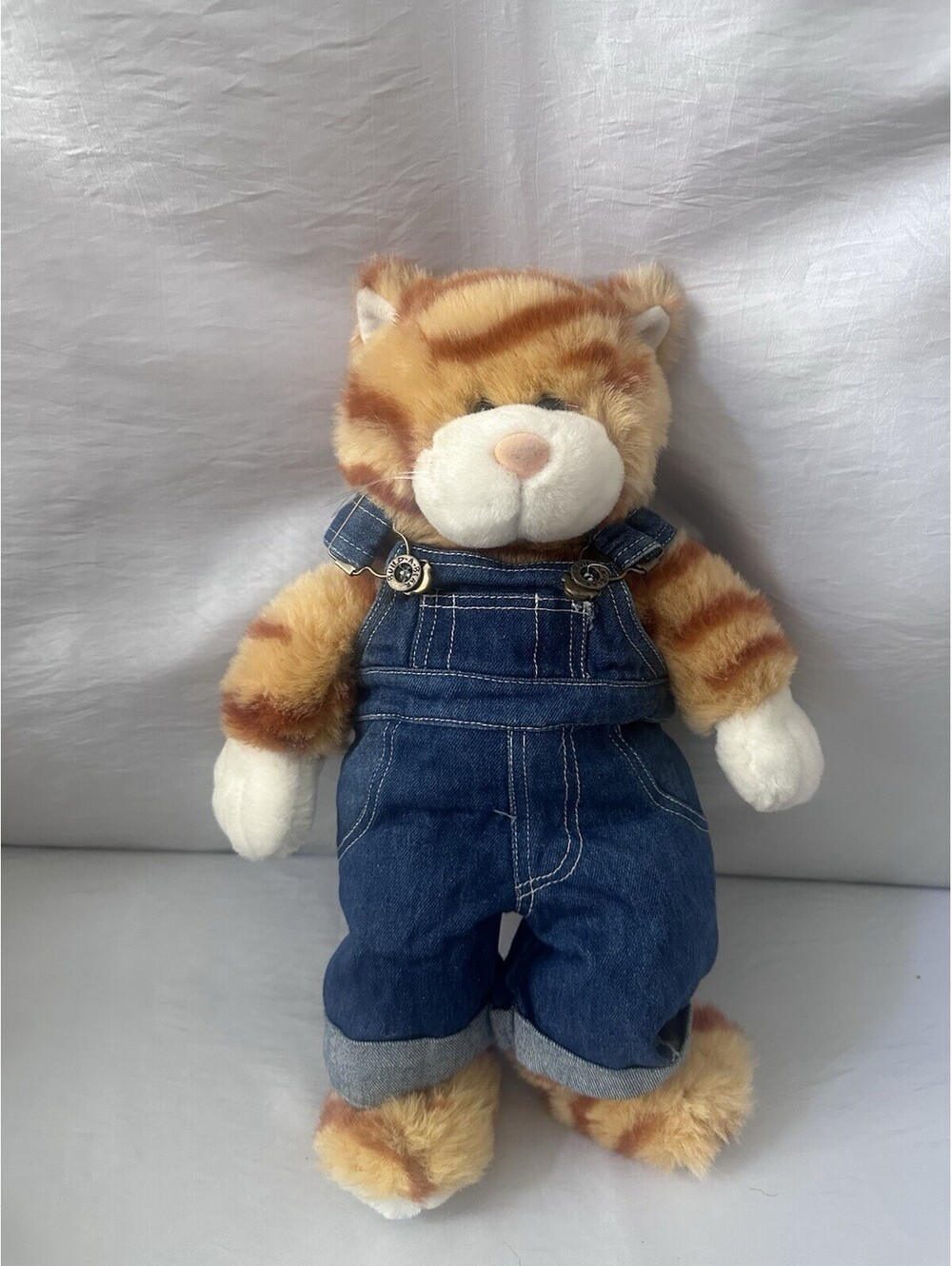 VTG Build A Bear Orange Tabby Cat Stuffed Animal Plush 16" 1997 Kitty Striped